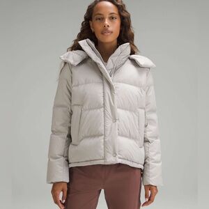 Lululemon, Wunder Puff Jacket | size 8 | Heathered Natural Ivory